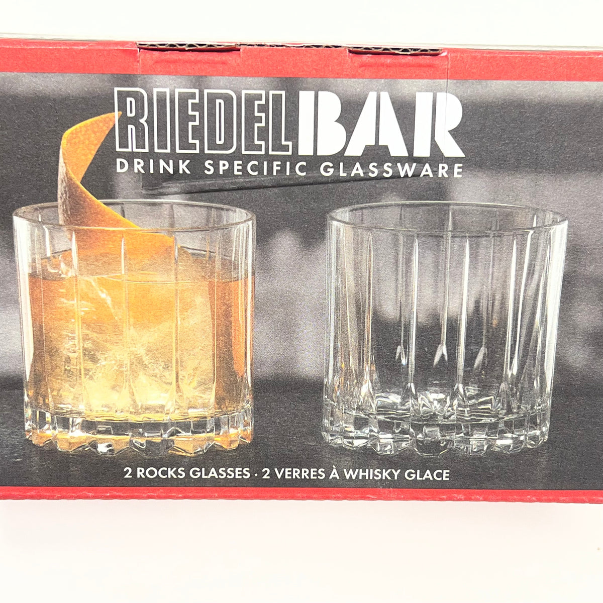 RIEDEL BAR Drink Specific Glassware 2 Rocks Whiskey Glasses Set of 2 Clear 6417
