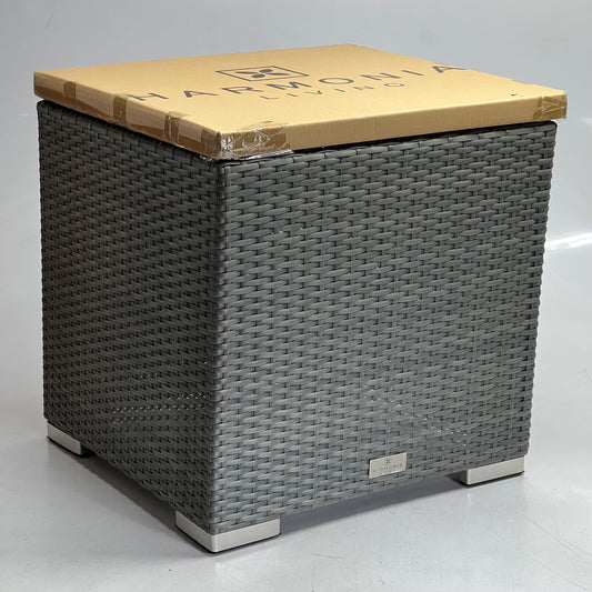 HARMONIA LIVING District End Table Sz 19"L x 19"W x 20"H Textured Slate, HL-DIS-TS-ET (New Other, Cosmetic Damaged)