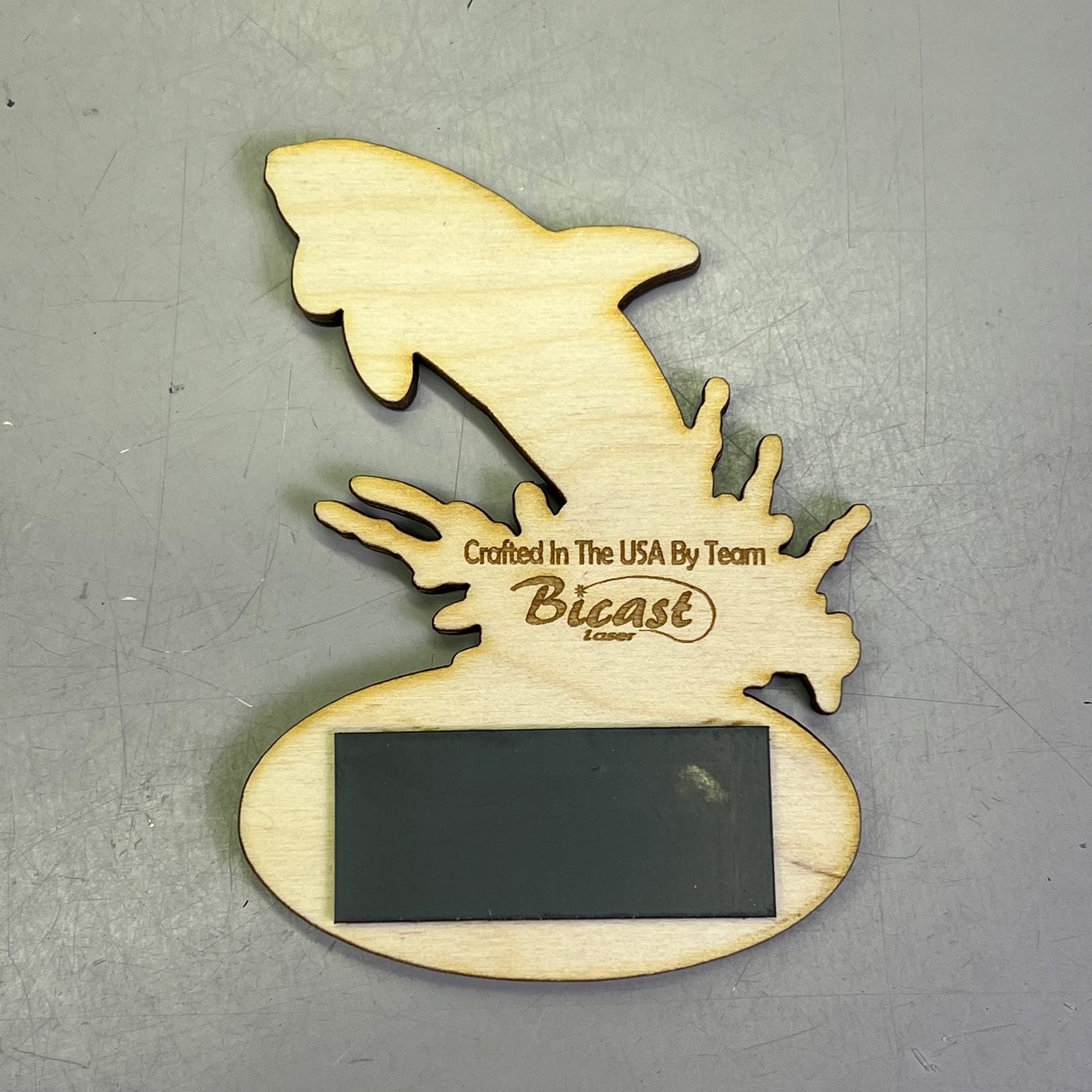Z@ (2 PACK) Killer Whale Jump Laser Cut Wood Magnet Souvenir JUNEAU, AK Made In USA