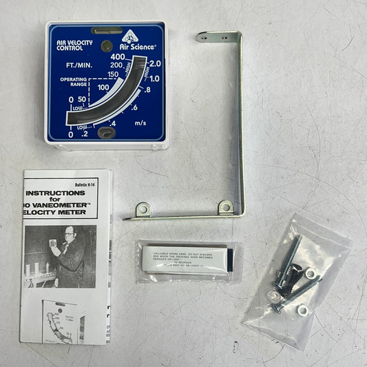 AIR SCIENCE  Vaneometer Air Flow Velocity Control  25 to 400' Per Minute DWYER