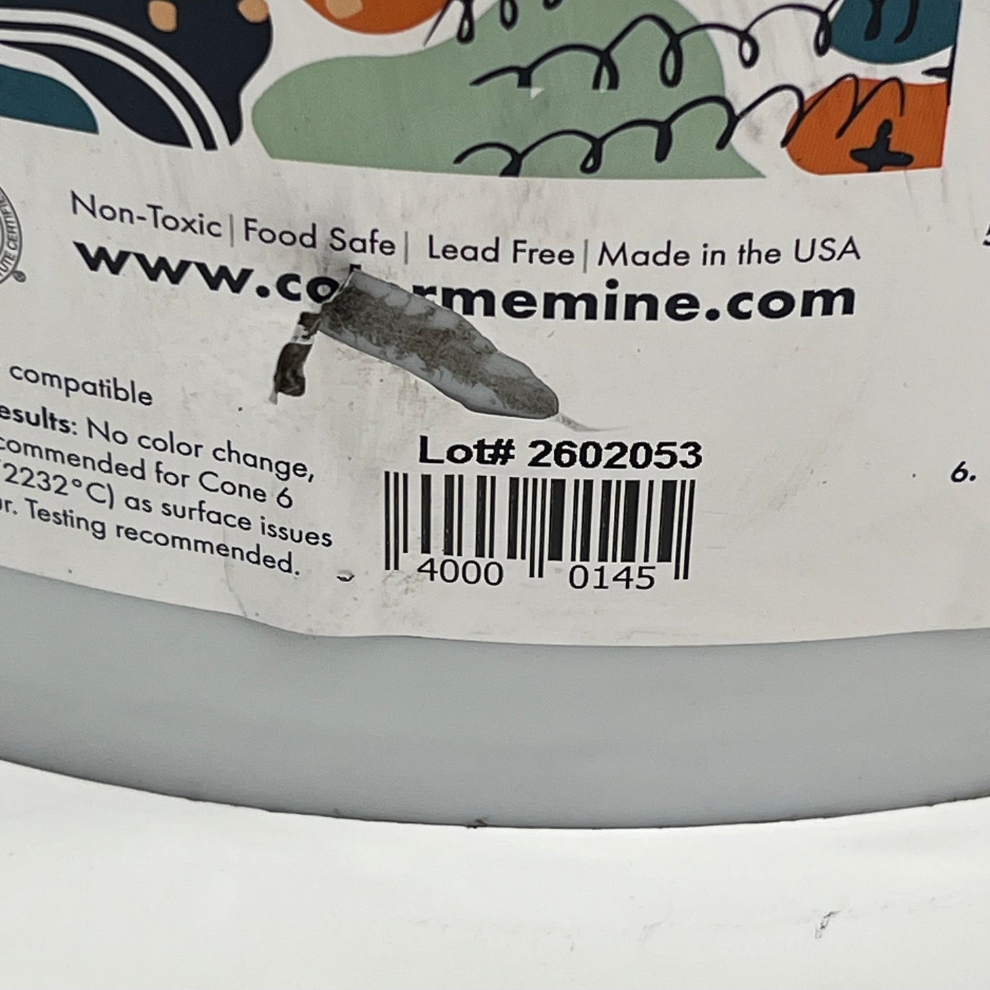 COLOR ME MINE  Tub of Low-fire Ceramic Glaze  38lb Glossy Clear 2602053