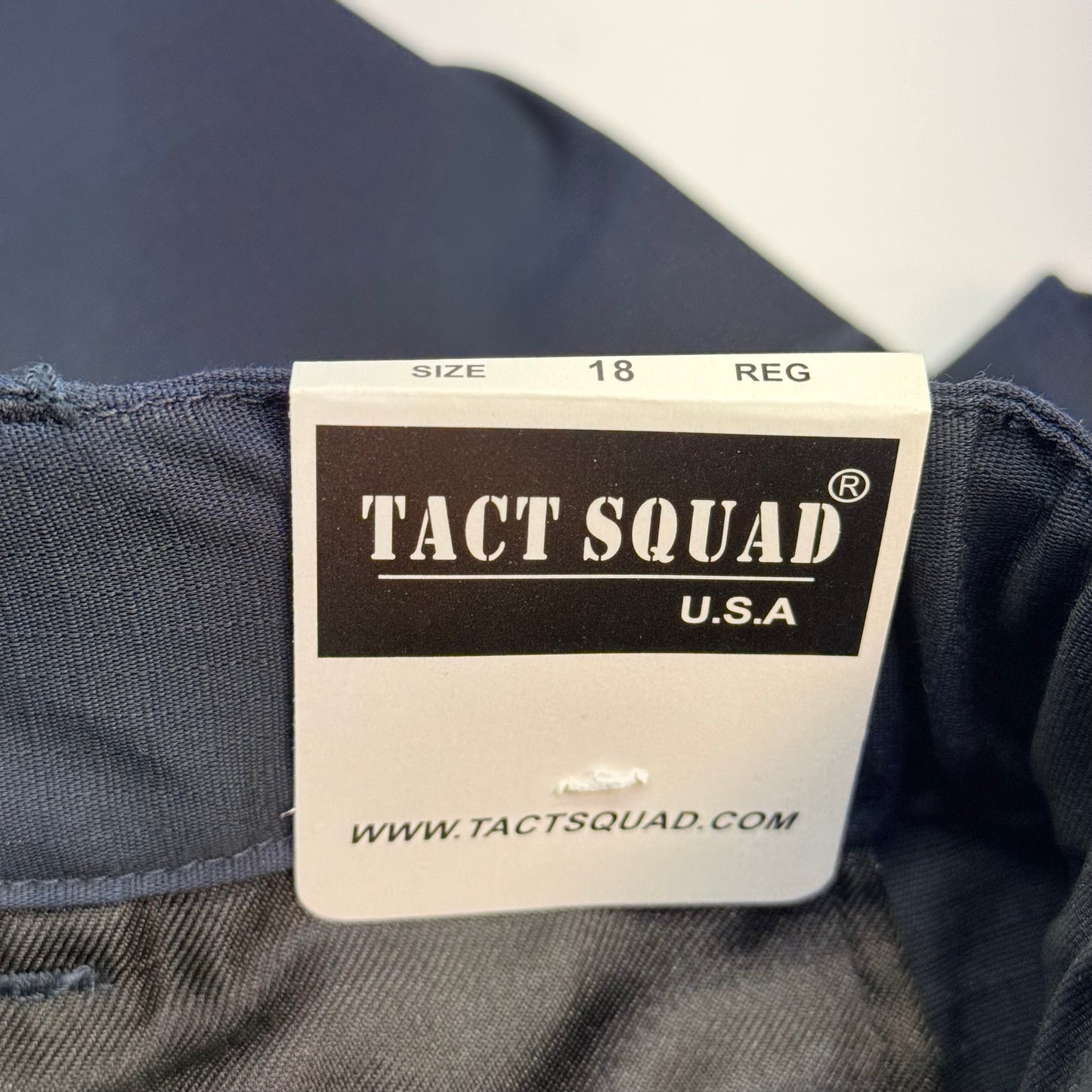TACT SQUAD Tact Stretch Mini Ripstop Trouser Poly/Cotton Men's Sz 18 Dk Navy T7511