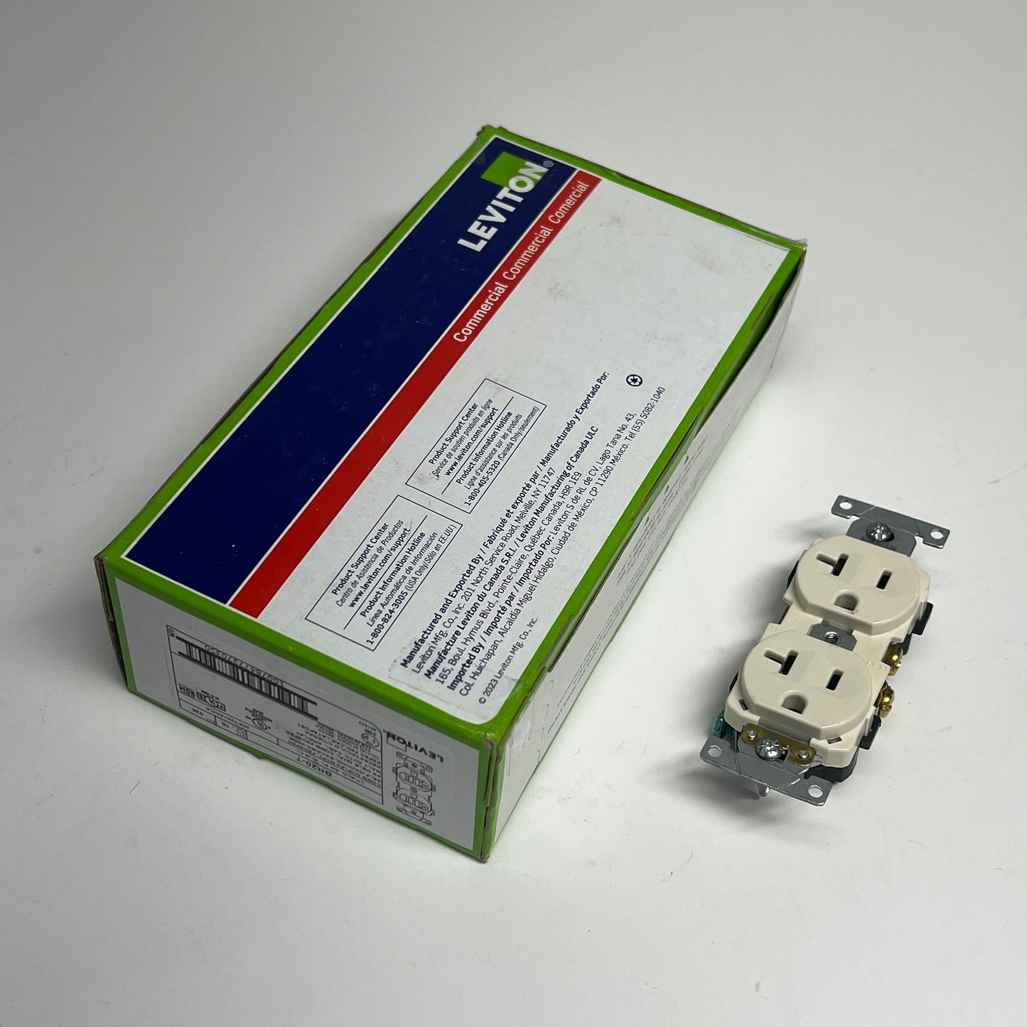 ZA@ LEVITON (10 PACK) Duplex Receptacle/outlet Commercial Grade 20 AMP Light Almond