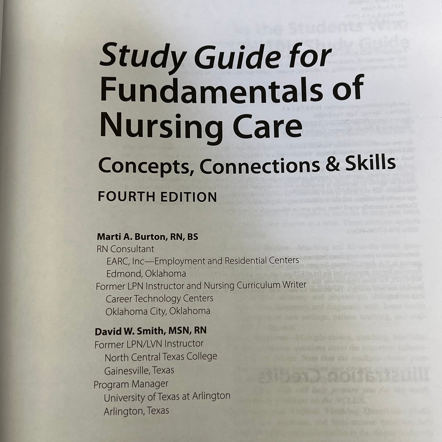 FUNDAMENTALS OF NURSING CARE Concepts, Connections & Skills 4th Ed Study Guide