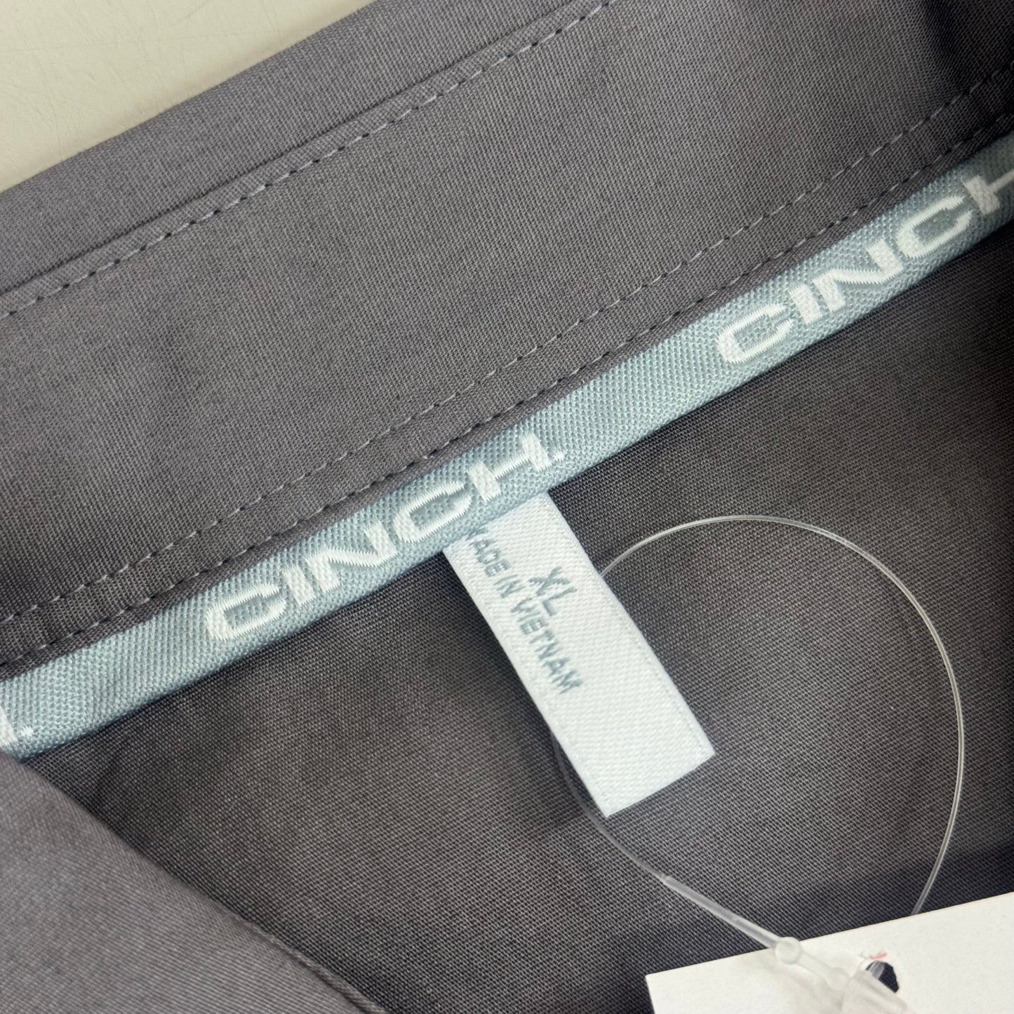 CINCH Long Sleeve & Shirt Tail Solid Button Down Top Women's SZ XL Grey MSW9164029