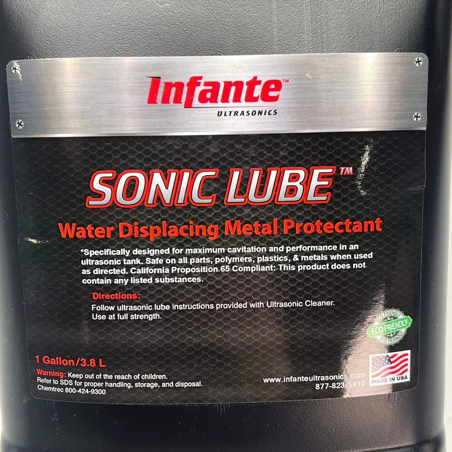 INFANTE  Ultrasonic Sonic Lube Water Displacing Metal Protectant  1 Gal/3.8L