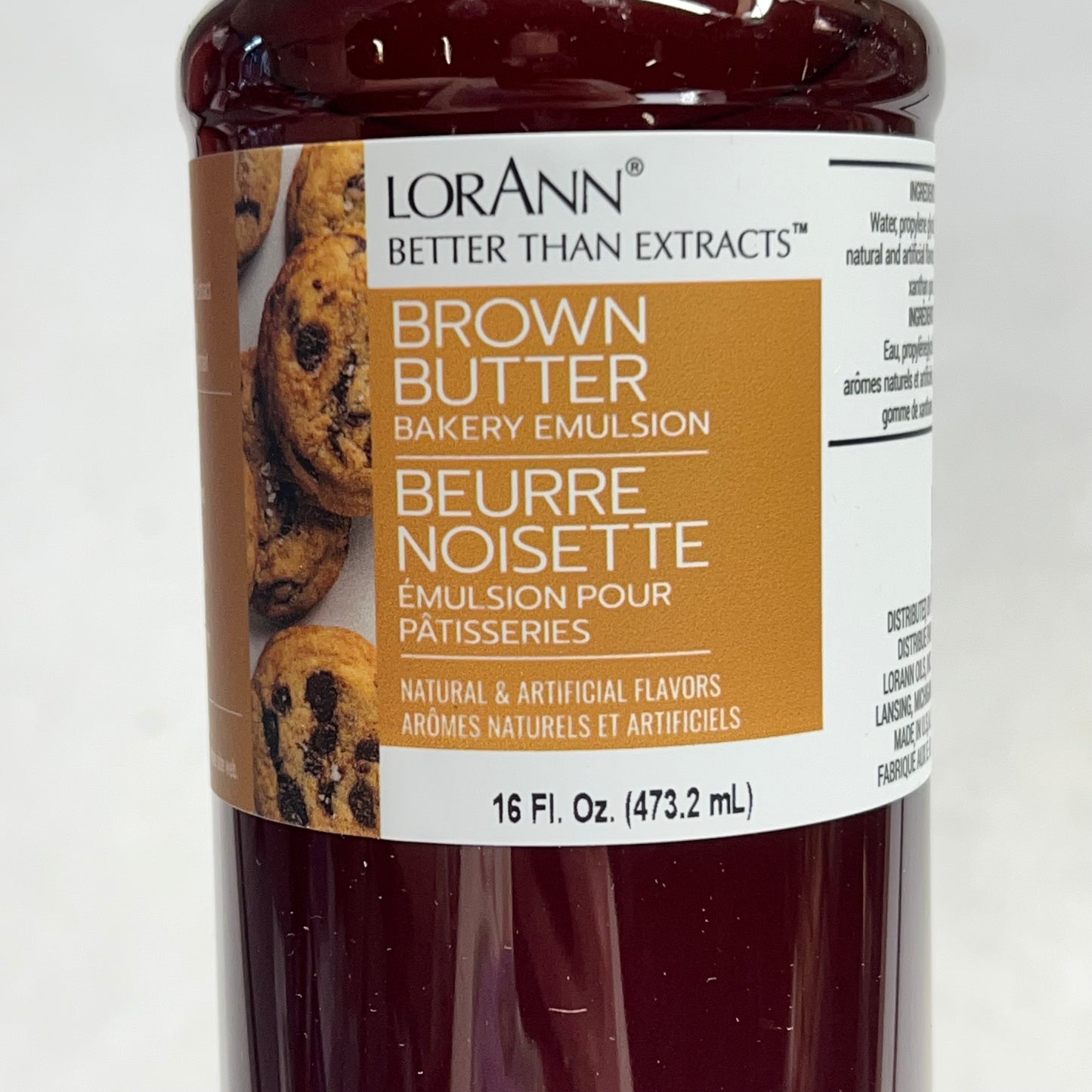 LORANN (2 PACK) Better Than Extracts Brown Butter Bakery Emulsion 16 Fl Oz