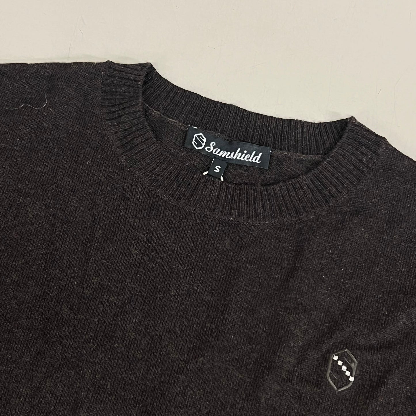 SAMSHIELD Candice Equestrian Wool Sweater Women's Sz S Black