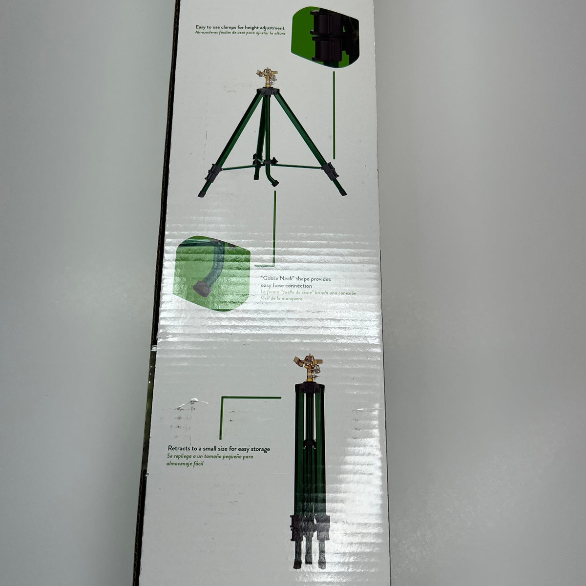 ORBIT Brass Impact Sprinkler On Triod Base 1/2" Sprays Up To 90' Black 58308