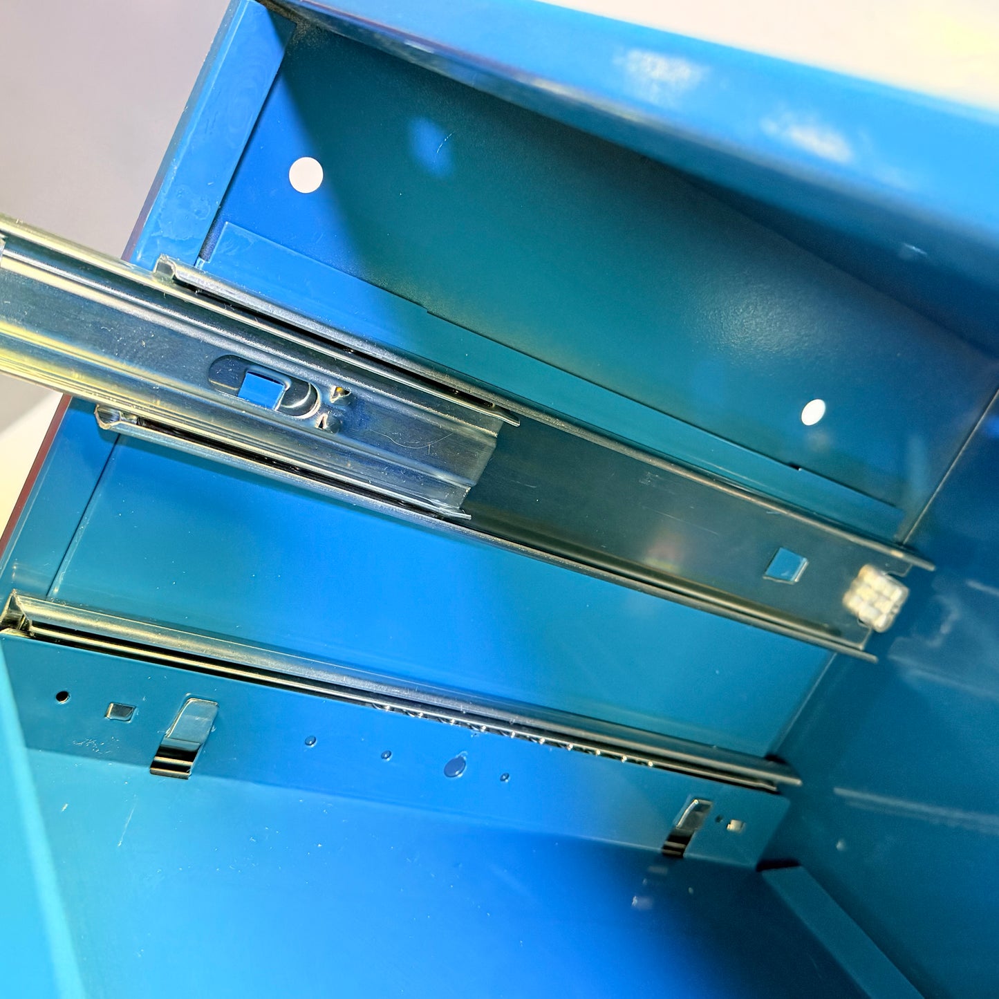 DURHAM MFG 5 Drawer Small Parts Slide Rack Cabinet Class C 12-1/2"x 20-1/2"x 21"  Blue New-Other