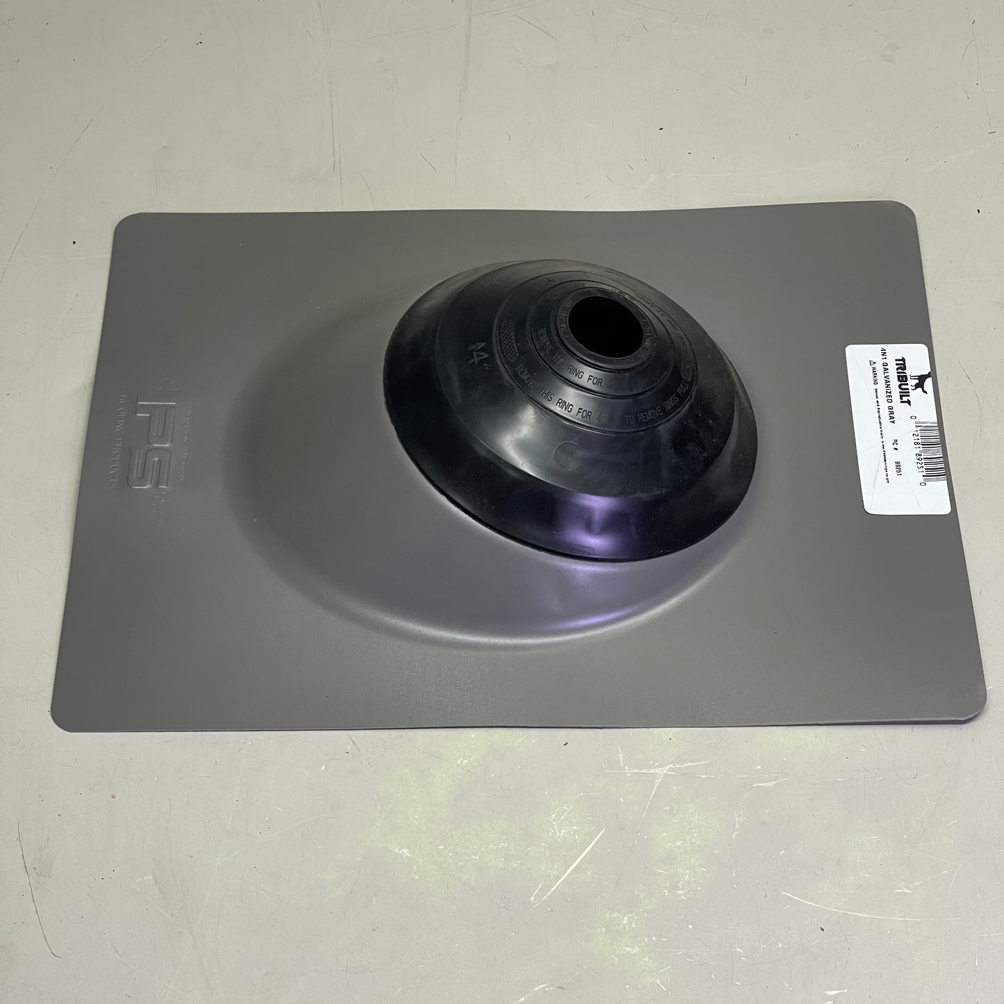 TRIBUILT 4N1 Galvanized Roof Flashing 12" x 16" Base Grey 89251