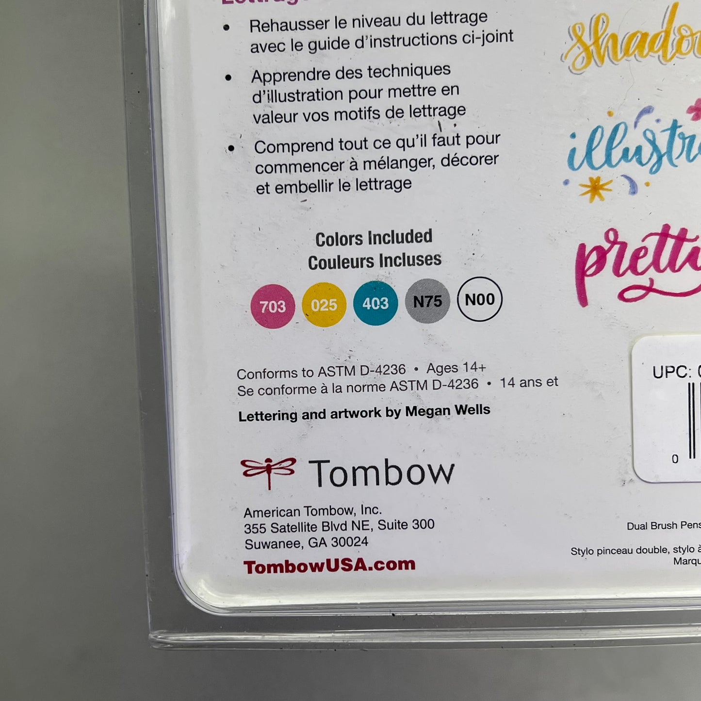 TOMBOW Updated “Lettering In Color” Set For Lettering Design 10 Piece 15257