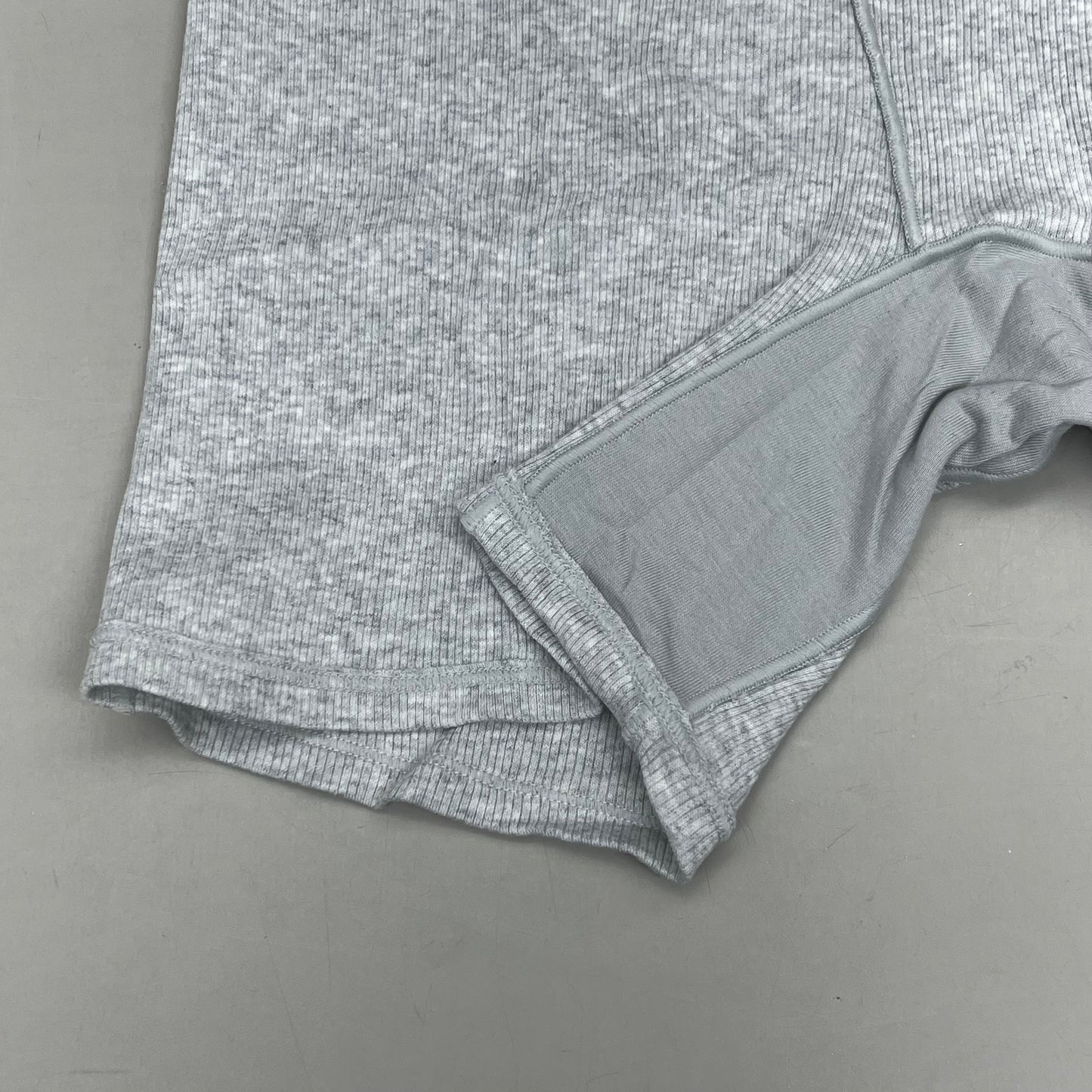 SKIMS Soft Elastic Waistband Cotton Rib Boxer Women's Sz XL Light Heather Grey