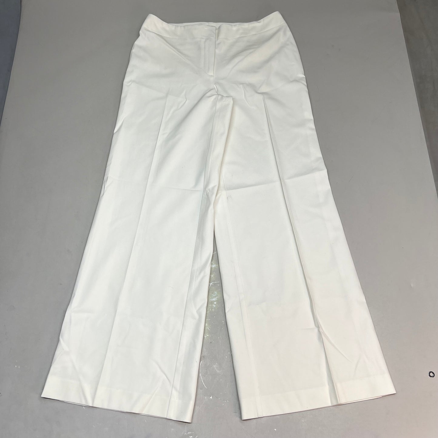 CHICOS Lightweight Straight Wide Leg Pants Women's Sz 0.5 White/Crème