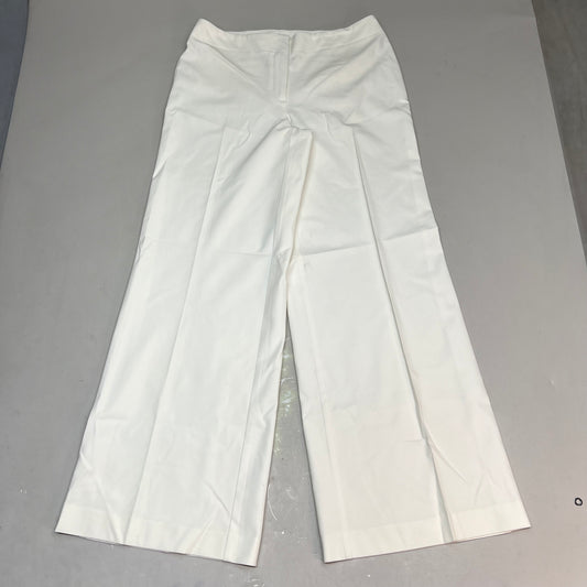 CHICOS Lightweight Straight Wide Leg Pants Women's Sz 0.5 White/Crème