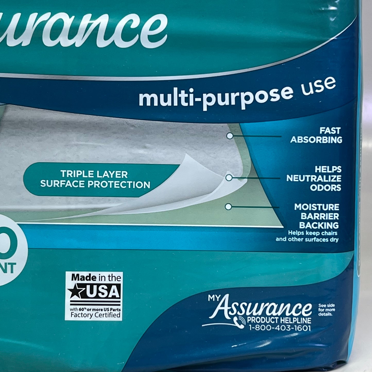 ASSURANCE (30 PACK) Premium Underpads Maximum Absorbency XL White 617779