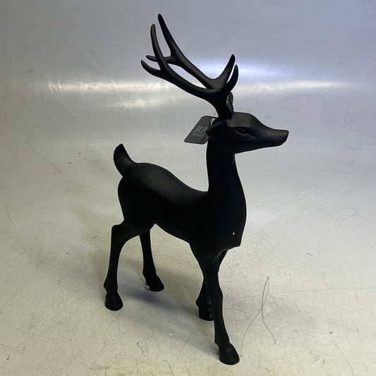 RAZ IMPORTS  Resin Holiday Decoration Deer 16.25" Matte Black 4018172B