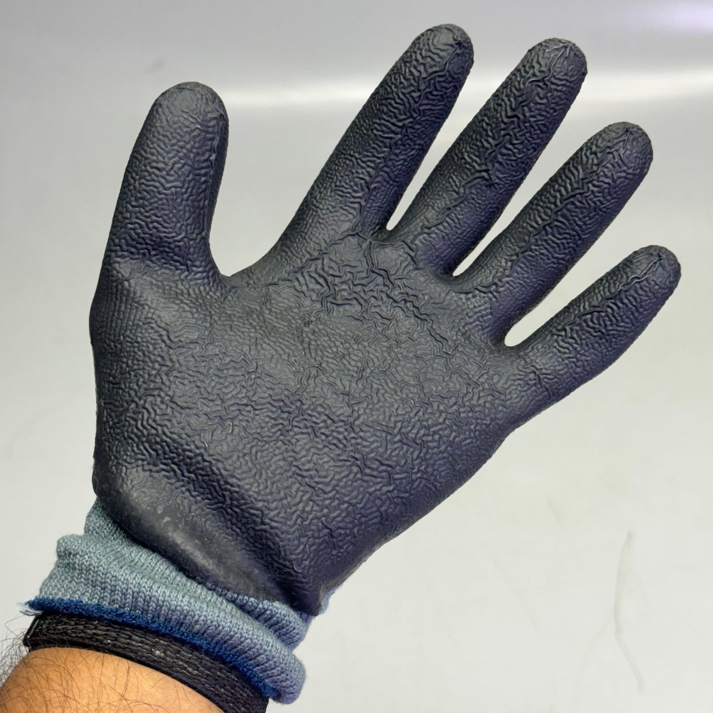 SHOWA ATLAS 300 (12 PAIR) Palm-Dipped Rubber Coating Work Gloves Sz 8/M, Black