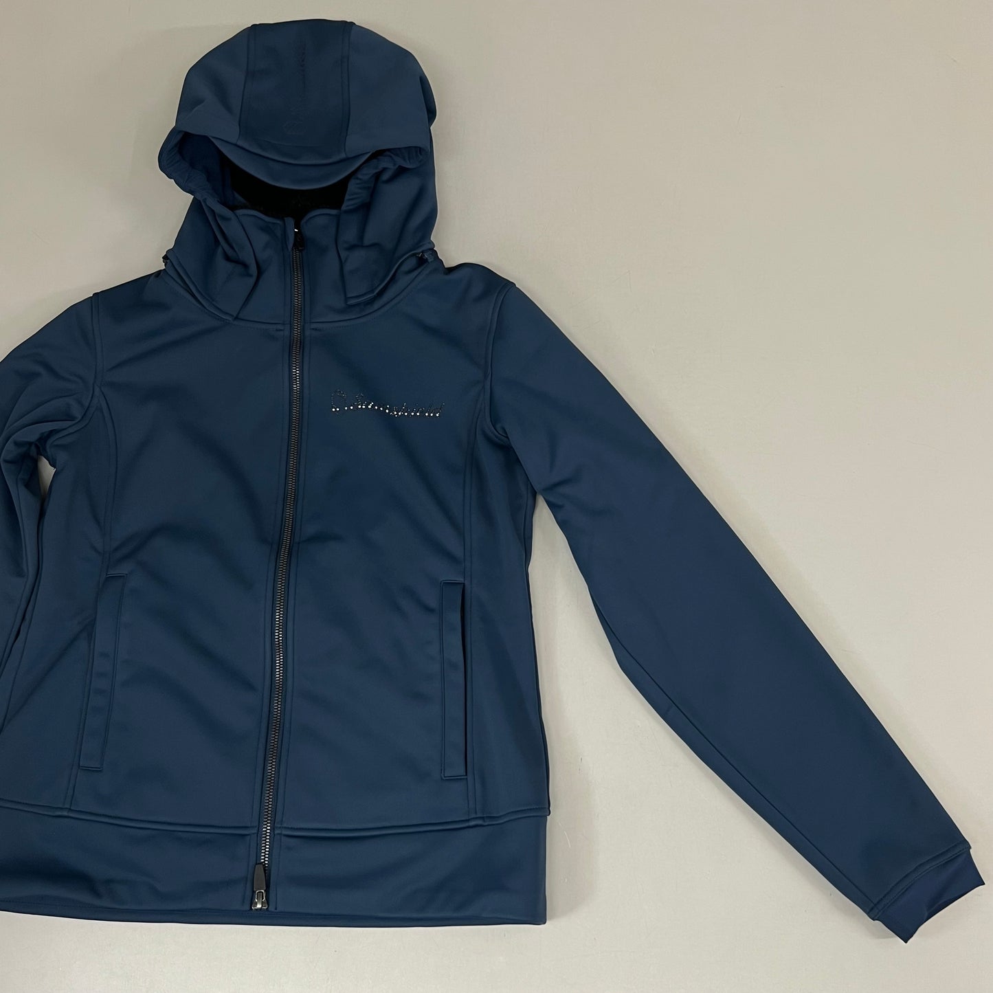 SAMSHIELD Rachel Equestrian Wool Lined Hooded Jacket Women's Sz S Celestial Blue