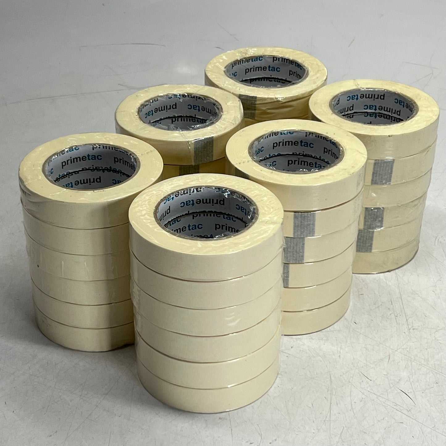 PRIMETAC (36 PACK) General Purpose Masking Tape Sz 0.94" x 60', Light Yellow 15353-00 (New Other, Distressed Box)