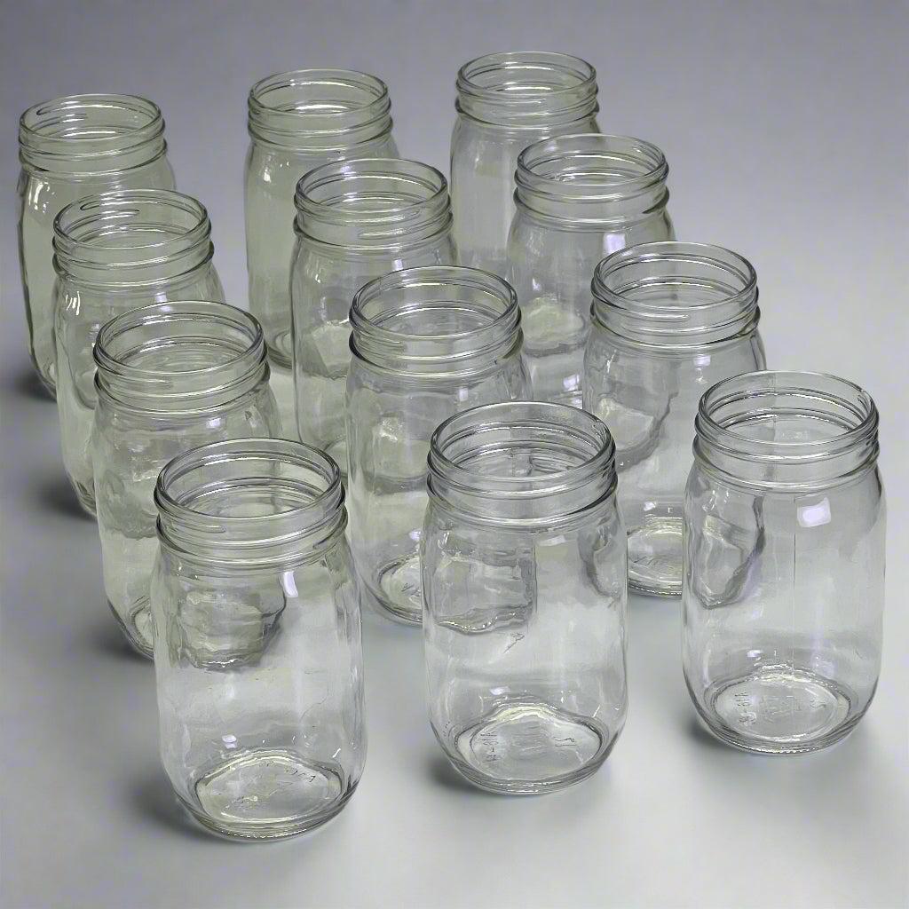 ZA@ ARKANSAS GLASS (12 PACK) Glass Containers 16 oz Clear A0016-080C1C