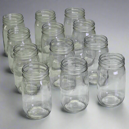 ZA@ ARKANSAS GLASS (12 PACK) Glass Containers 16 oz Clear A0016-080C1C