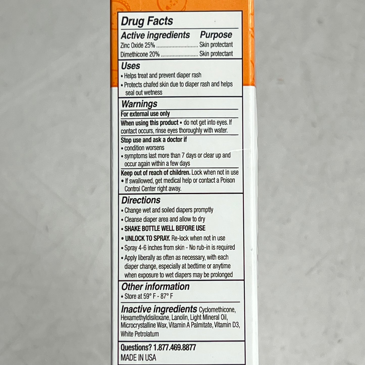 BOOGIE (3 PACK) No-rub Diaper Rash Spray 25% Zinc Oxide 1.7 Fl Oz BB 03/29
