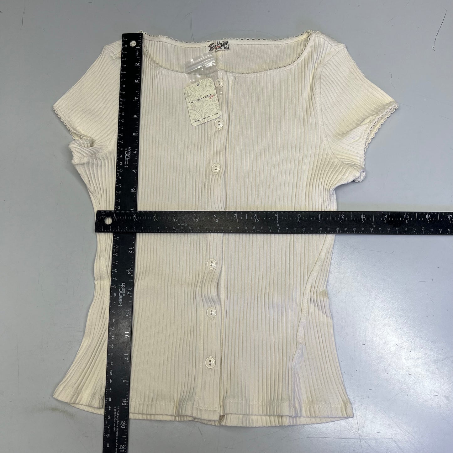 FREE PEOPLE Ribbed Cap Sleeve Most Wanted Cardi Women's Sz S Ivory 92736032