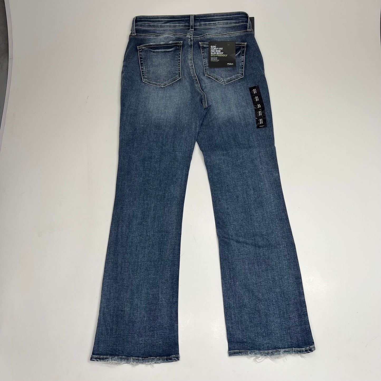 VESSEL Suki Curvy Fit Mid Rise Slim Boot Jeans Women's Sz 31/31 Indigo