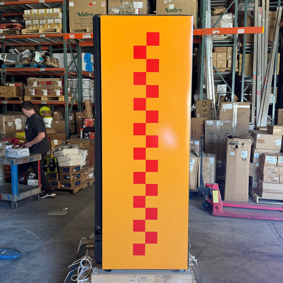 IMBERA Commercial Glass Door Refrigerator 115V R290 - Yellow VRD43