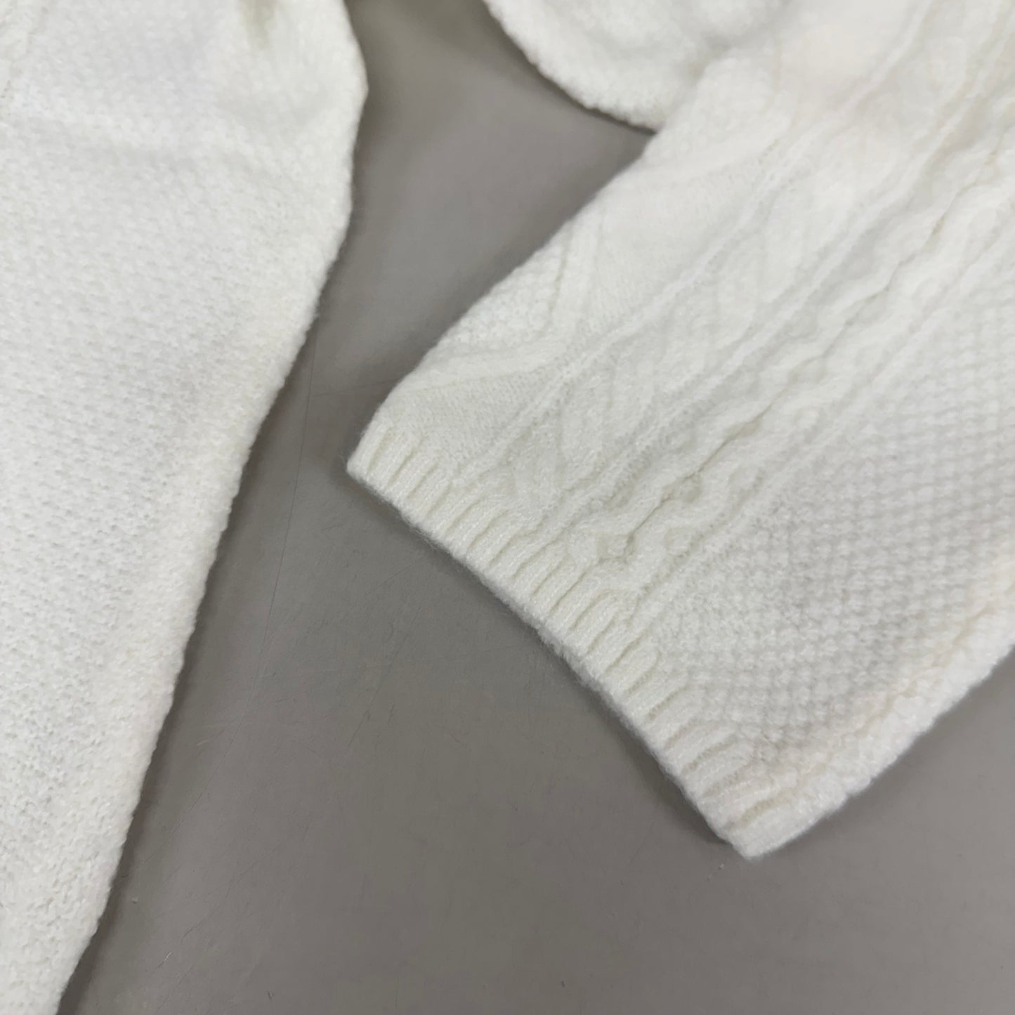 VINCE CAMUTO Cable Knit Sweater Women's Sz-XL Antique White SC2895