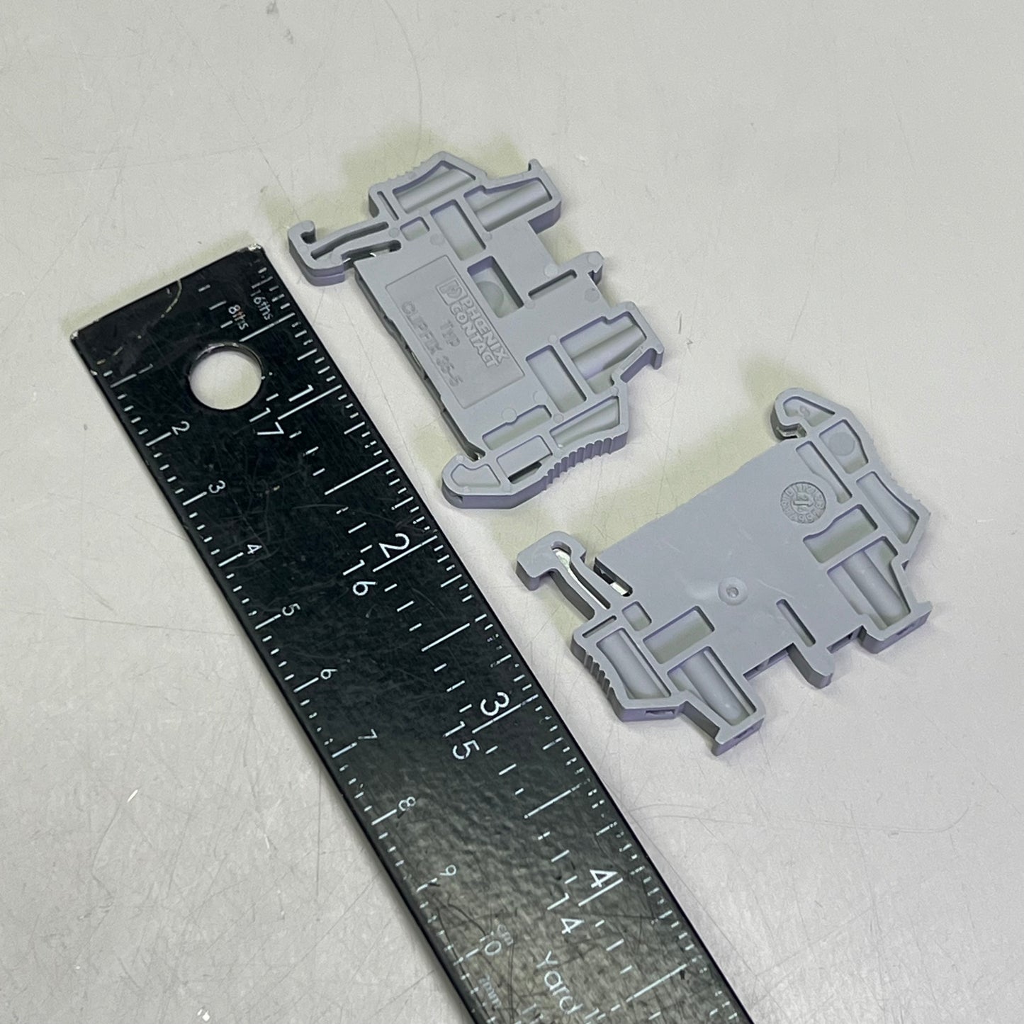 PHOENIX CONTACT (50 PACK) Clipfix Quick Mounting End Bracket Grey 3022276