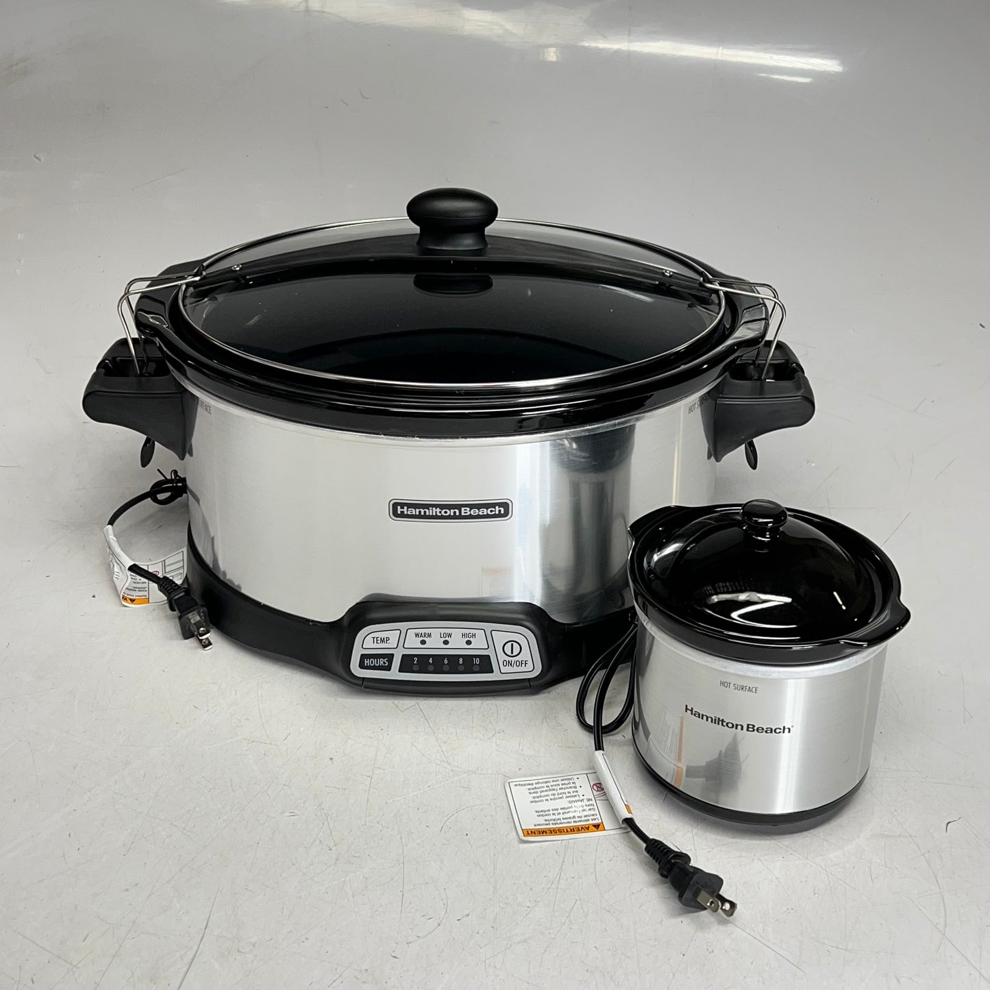 HAMILTON BEACH Stay or Go Programmable Slow Cooker W/ Party Dipper 7 qt 33477FG