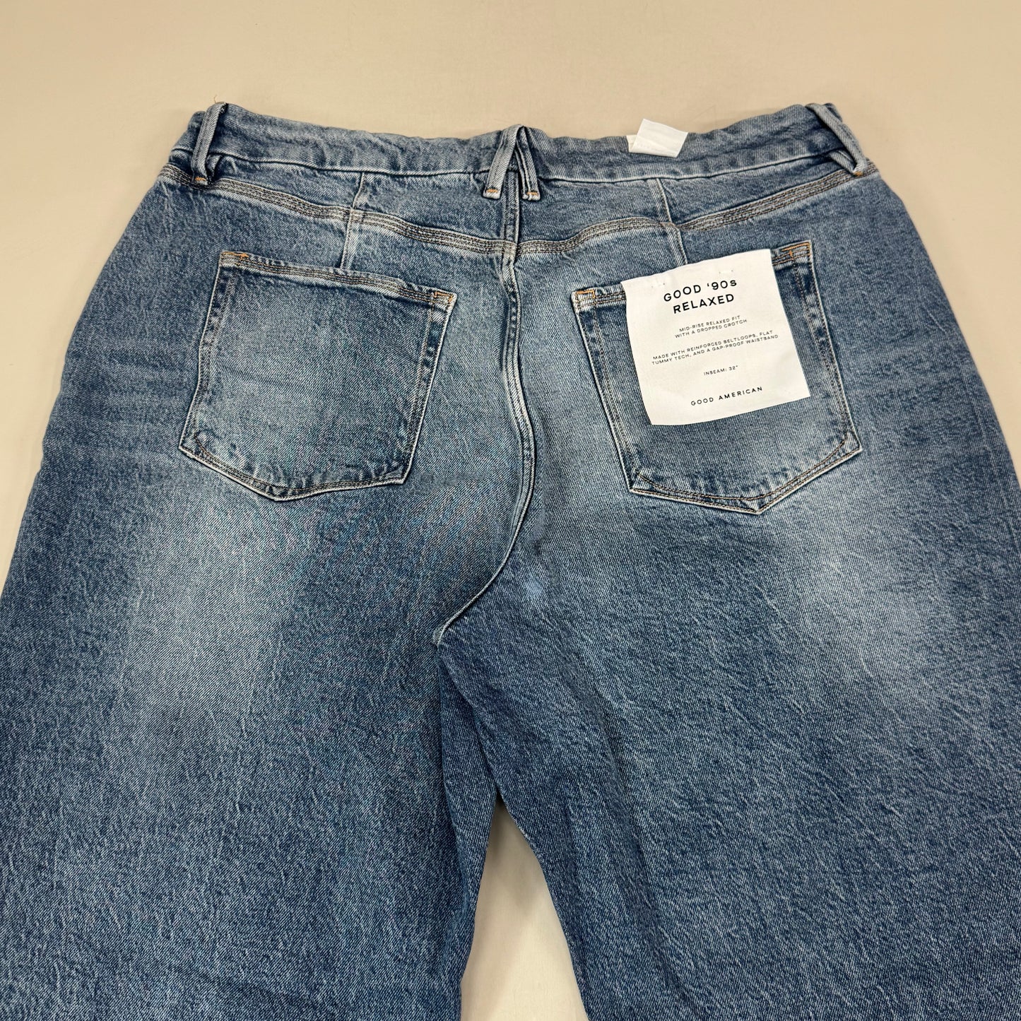 GOOD AMERICAN Good 90's Relaxed Jeans Women's Sz 14 Indigo575 GNI384T