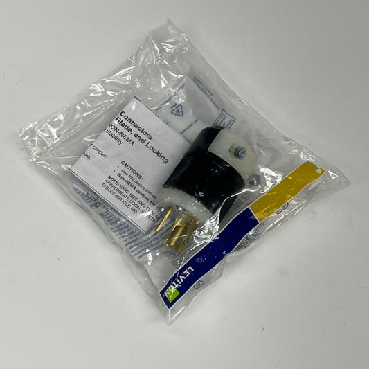 LEVITON (2 PACK) Locking Plug Industrial Grade 15 Amp 277 Volt  Black 4770-C