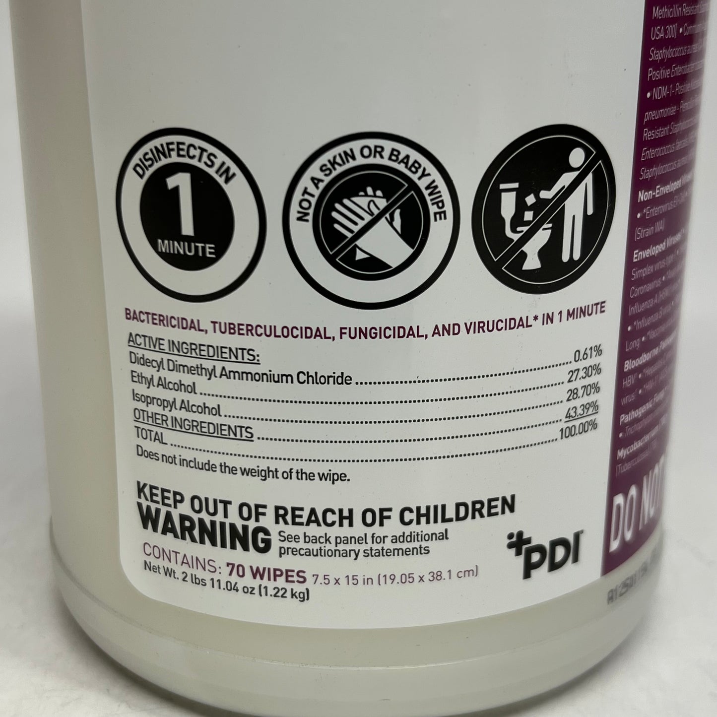 PDI (6 PACK, 70 WPES EACH) Prime Sani-cloth Germicidal Disposable Wipes Sz Extra Large BB 09/26