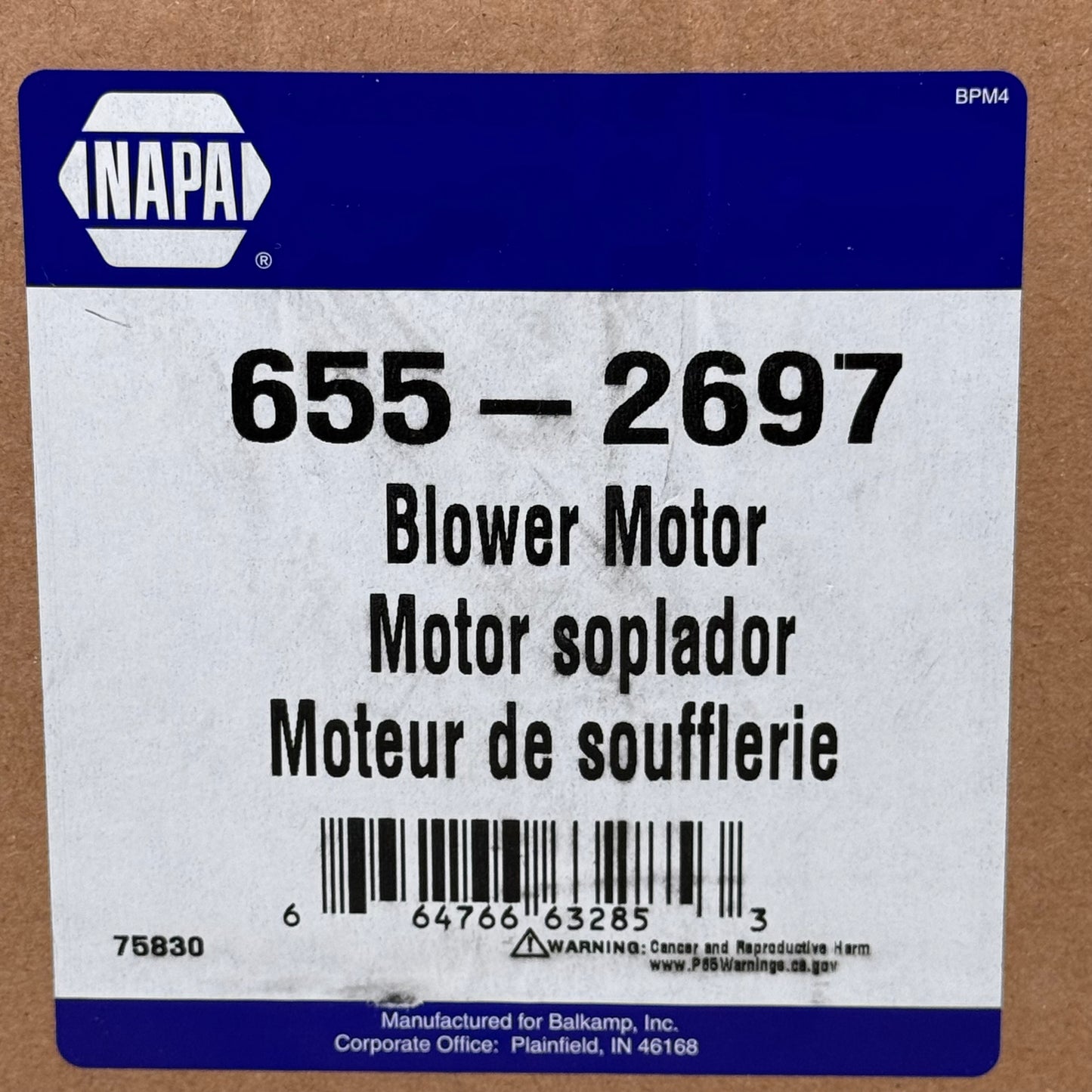 NAPA Blower Motor AC / Heater for Lexus & Toyota 655-2697 75830