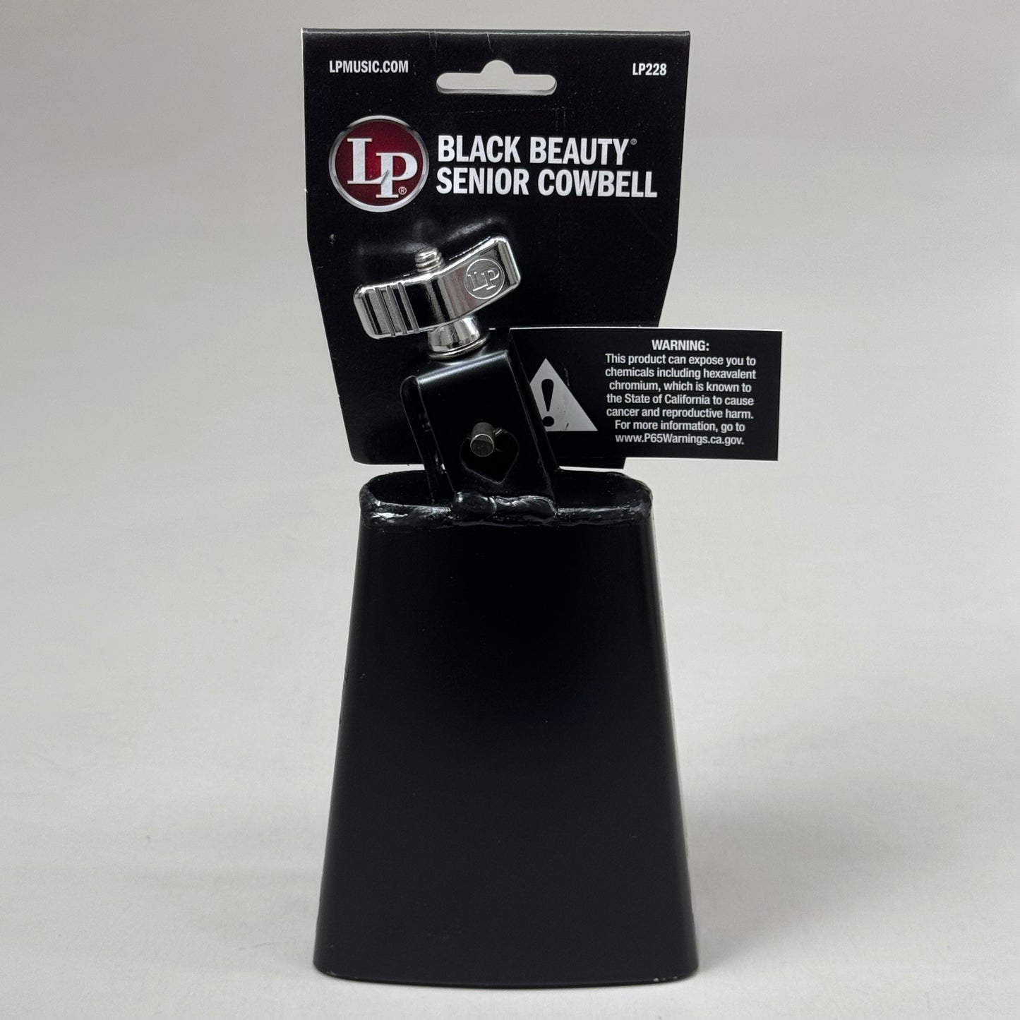 LP MUSIC Black Beauty Senior Cowbell Black 5 1/2 Inch Mountable