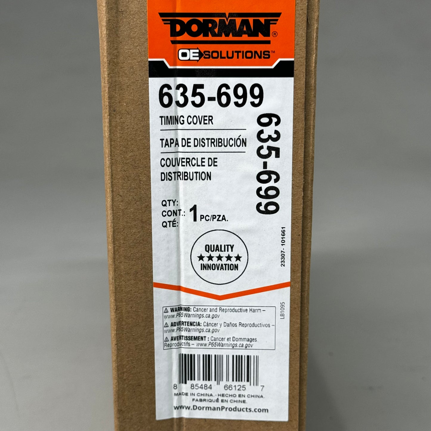 DORMAN OE SOLUTIONS Plastic Engine Timing Cover for Volkswagen & Audi 635-699