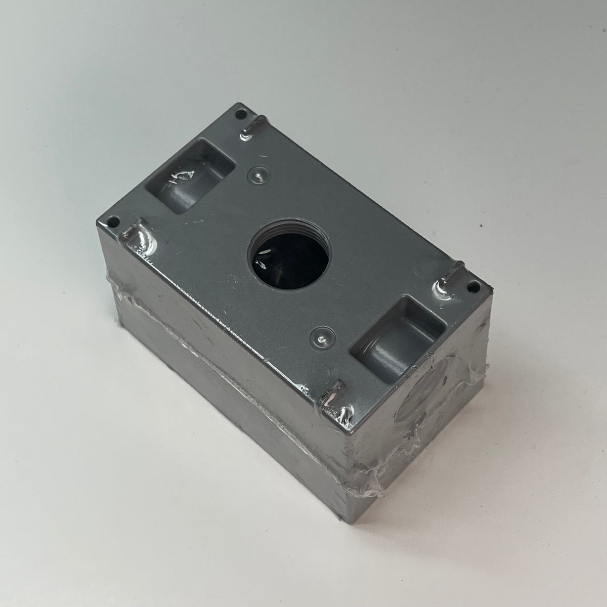 BELL OUTDOOR Single Gang Deep Weatherproof Box Aluminum 3/4" Grey 5386-0