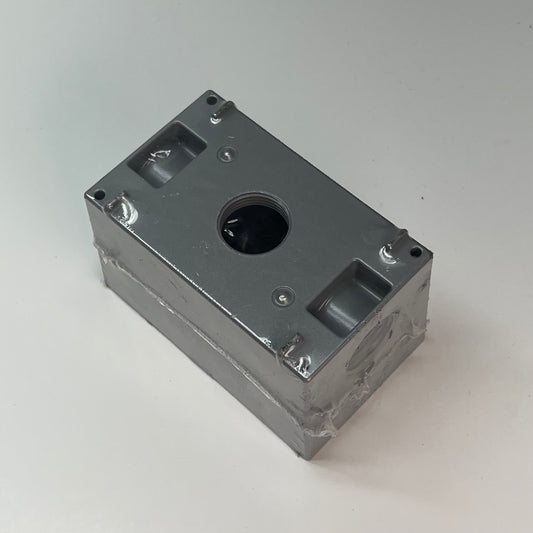 BELL OUTDOOR Single Gang Deep Weatherproof Box Aluminum 3/4" Grey 5386-0