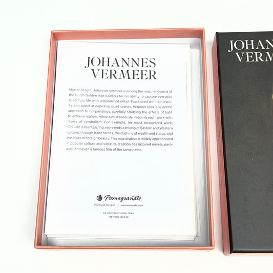 POMEGRANATE (20 PACK) Johannes Vermeer Notecards W/ Envelopes  4x6" BX048