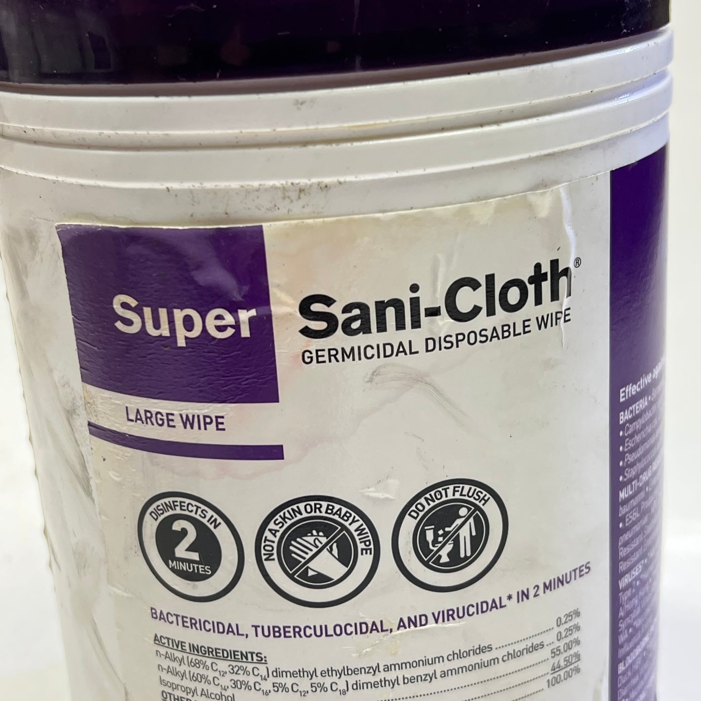 ZA@ PDI (11 PACK) Super Sani-Cloth Large Wipes 160ct Each BB 04/2025 (As-Is Dirty/Dented)