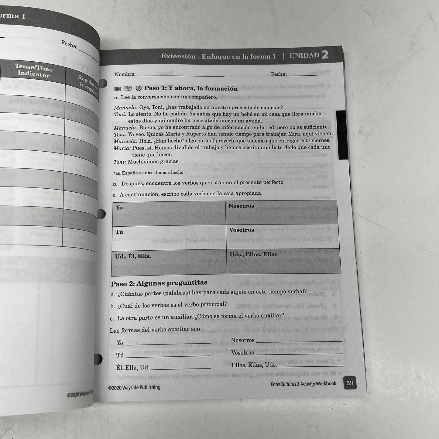 ENTRE CULTURAS  Practice for Proficiency Activity Work Book 3 Paperback 2020
