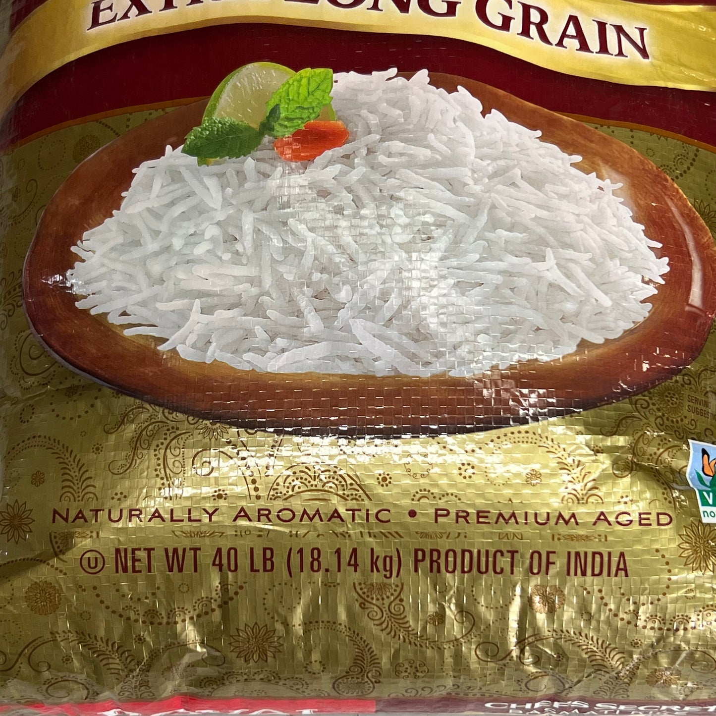 ROYAL Chef's Secret Basmati Rice Extra Long Grain 40lb BB 06/27