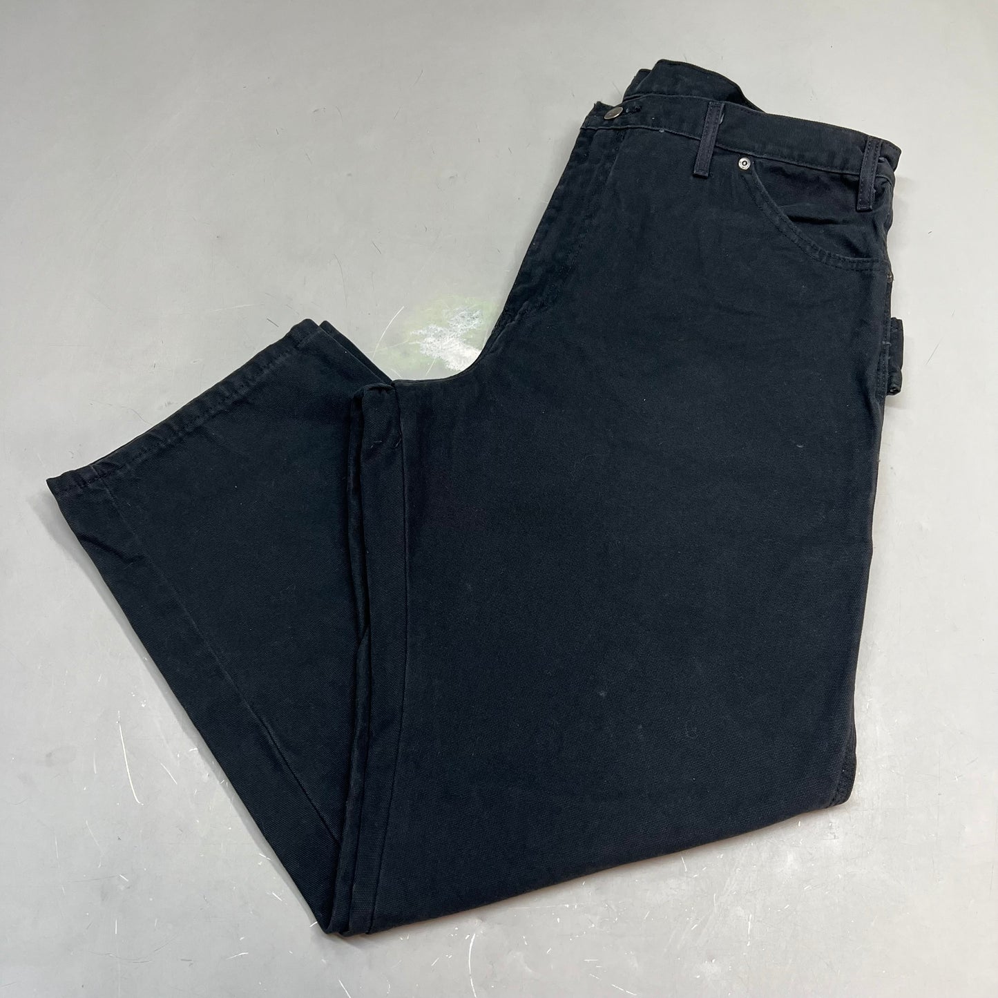DICKIES Relaxed Fit Heavyweight Carpenter Jeans Men's Sz 38X32 Black DU336RBK
