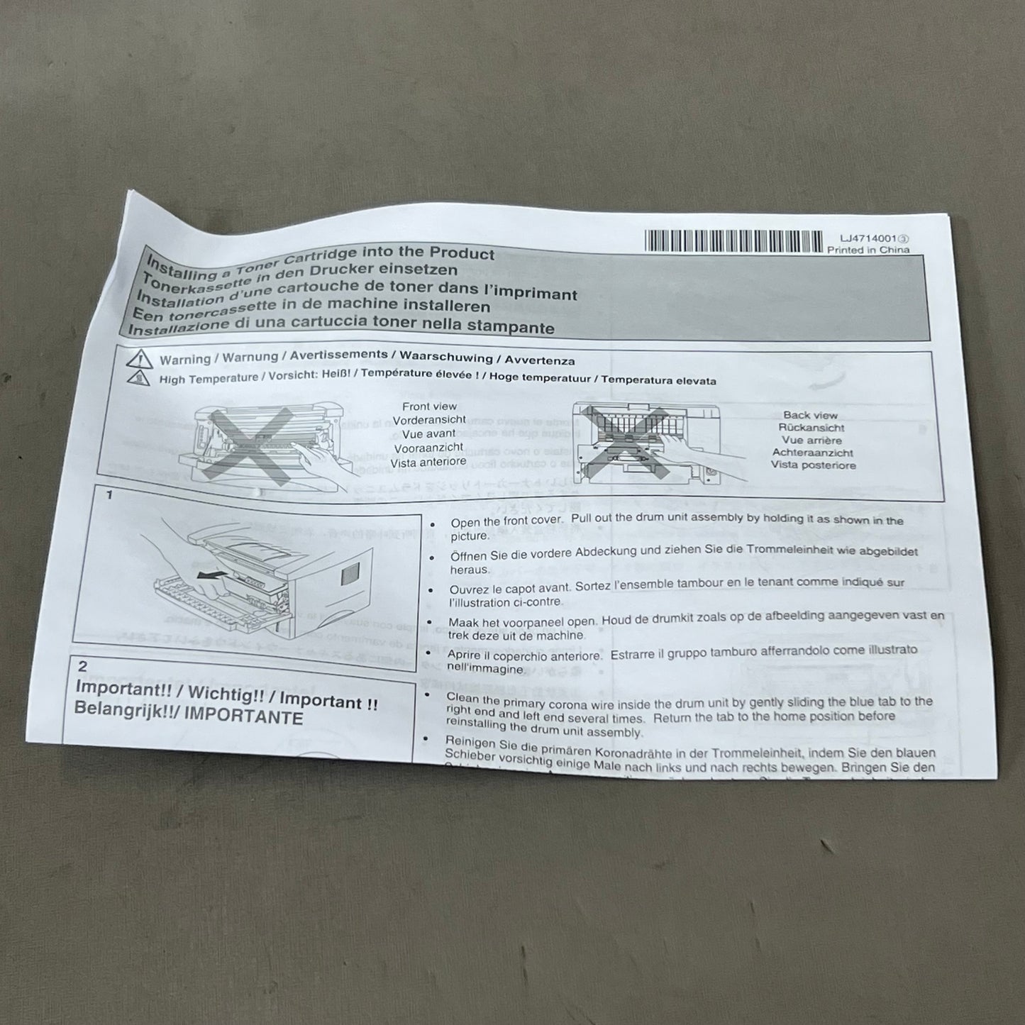 BROTHER High Yield Toner Cartridge Black TN-460