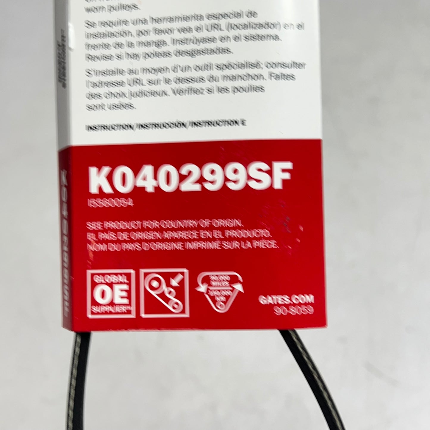 GATES Stretch Fit Micro-v Serpentine Belt For Chevrolet 30-7/16" K040299SF