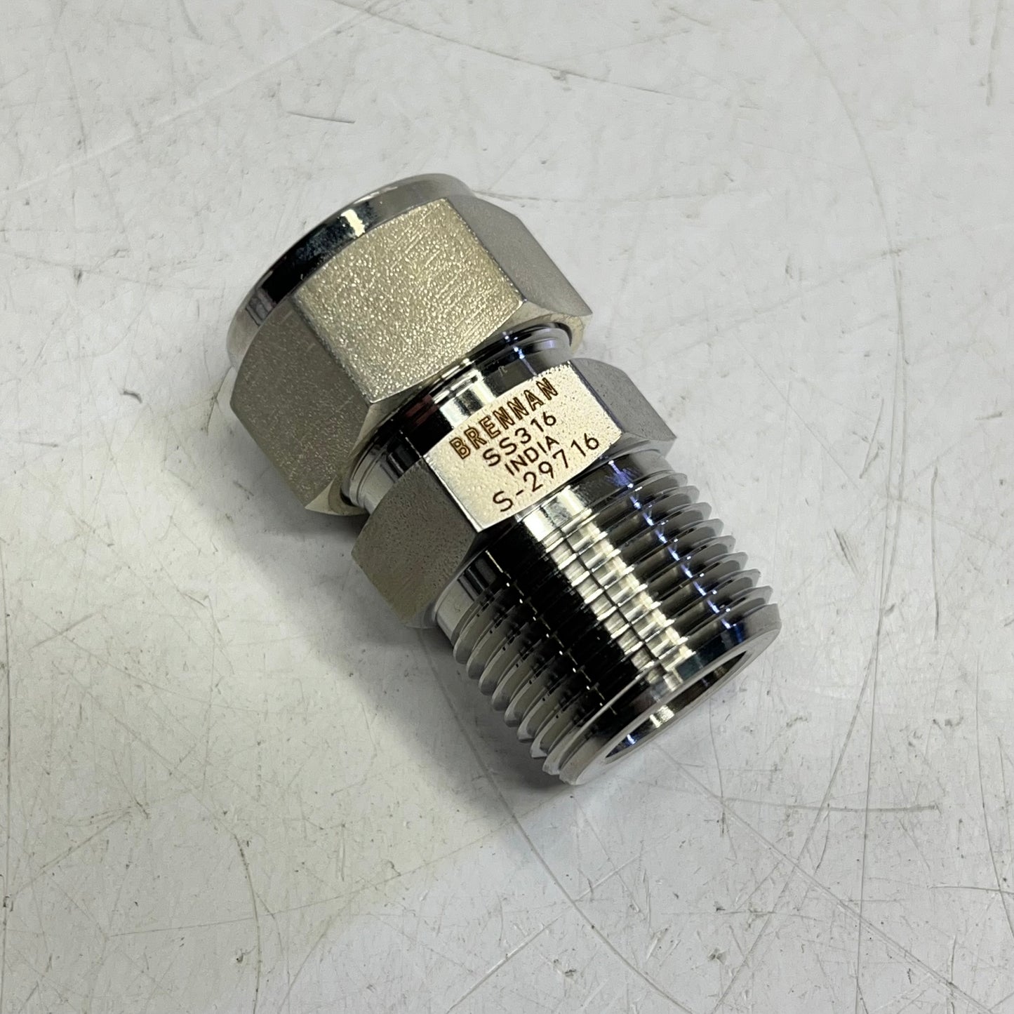 BRENNAN Ss Instrumentation 3/4" to 1/2" Fitting X Male Npt Straight 12 x 08  N2404-12-08-SS