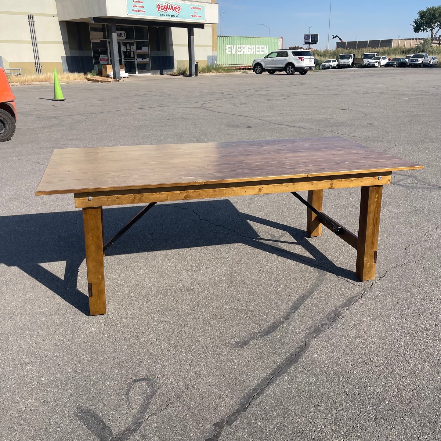 Z@ LANCASTER Vineyard Folding Table, Vintage 84”x40” 164VYTBL8440 (New)